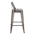 Hoker Paris Back short 66cm metaliczny insp. Tolix Hoker Paris Back short 66cm metaliczny insp. Tolix