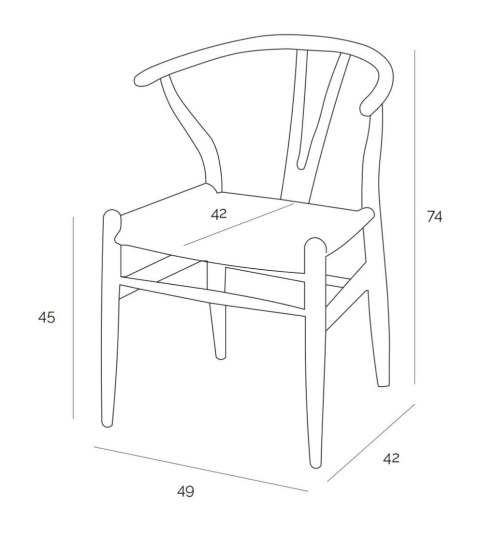 Krzesło Wicker Czarne czarny inspirowany Wishbone Krzesło Wicker Czarne czarny inspirowany Wishbone