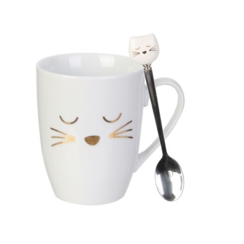 Kubek Kotek z łyżeczką 350 ml Kubek Kotek z łyżeczką 350 ml