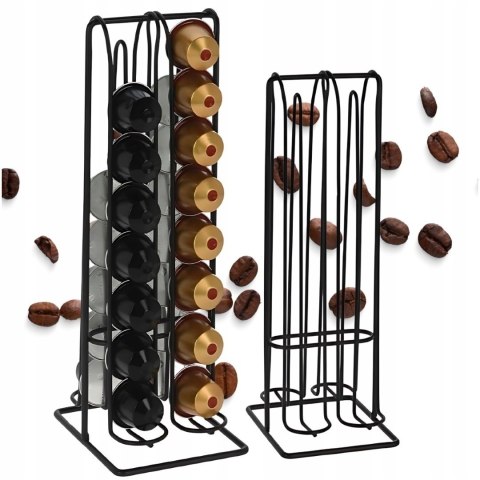 Stojak na kapsułki do kawy Nespresso metalowy czarny Stojak na kapsułki do kawy Nespresso metalowy czarny