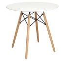 Stół DTW 80 cm, blat biały Stół DTW 80 cm, blat biały