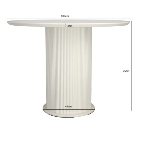 Stół Elia 100cm okrągły czarny Stół Elia 100cm okrągły czarny