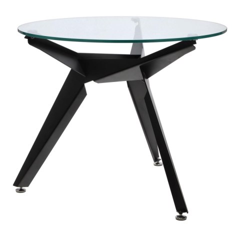 Stół Troy 90cm transparentny/ czarny Stół Troy 90cm transparentny/ czarny