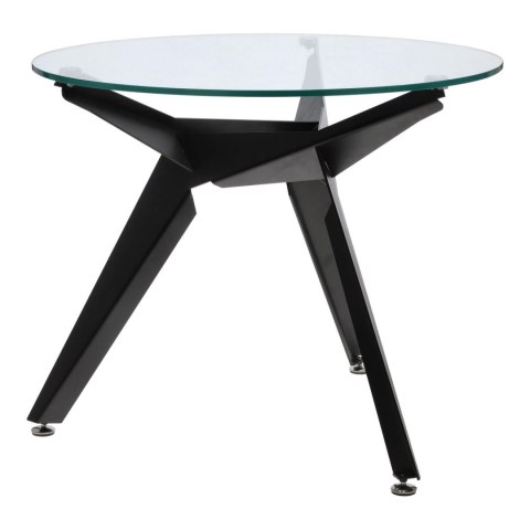 Stół Troy 90cm transparentny/ czarny Stół Troy 90cm transparentny/ czarny