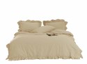 Pościel bawełniana AKDENIZ CREAM/220X200(P) STONEWASHED Pościel bawełniana AKDENIZ CREAM/220X200(P) STONEWASHED