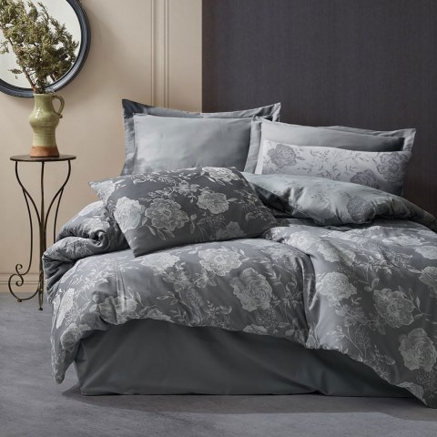 Pościel bawełniana FLORY GREY/220x200 COTTONLOVE JACQUARD Pościel bawełniana FLORY GREY/220x200 COTTONLOVE JACQUARD