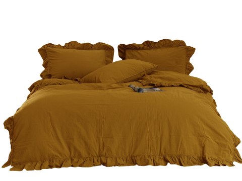 Pościel bawełniana MUSTARD/220X200(P) STONEWASHED Pościel bawełniana MUSTARD/220X200(P) STONEWASHED