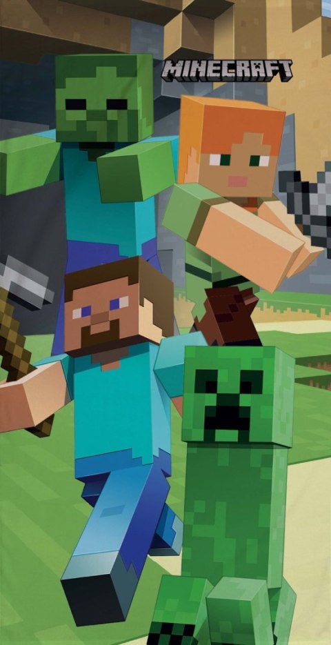 Ręcznik bawełniany 70x140 Minecraft Steve Alex Ręcznik bawełniany 70x140 Minecraft Steve Alex