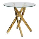 Stolik kawowy Amber 60cm transparentny/ złoty Stolik kawowy Amber 60cm transparentny/ złoty