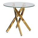 Stolik kawowy Amber 60cm transparentny/ złoty Stolik kawowy Amber 60cm transparentny/ złoty