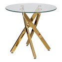 Stolik kawowy Amber 60cm transparentny/ złoty Stolik kawowy Amber 60cm transparentny/ złoty