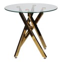 Stolik kawowy Amber 60cm transparentny/ złoty Stolik kawowy Amber 60cm transparentny/ złoty