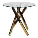 Stolik kawowy Amber 60cm transparentny/ złoty Stolik kawowy Amber 60cm transparentny/ złoty