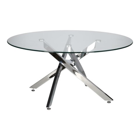 Stolik kawowy Amber 90cm transparentny/ chrom Stolik kawowy Amber 90cm transparentny/ chrom