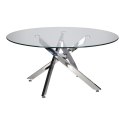 Stolik kawowy Amber 90cm transparentny/ chrom Stolik kawowy Amber 90cm transparentny/ chrom