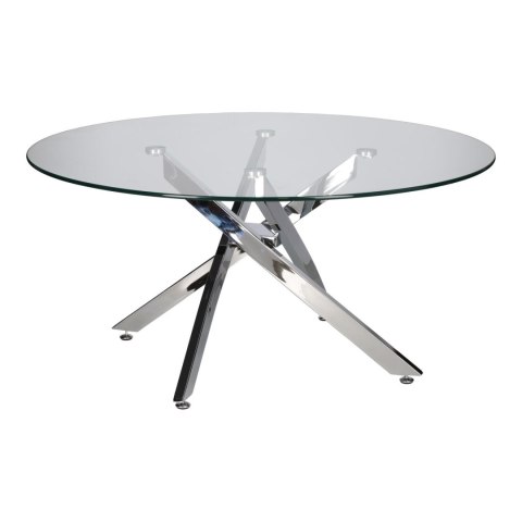 Stolik kawowy Amber 90cm transparentny/ chrom Stolik kawowy Amber 90cm transparentny/ chrom