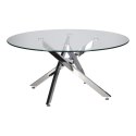 Stolik kawowy Amber 90cm transparentny/ chrom Stolik kawowy Amber 90cm transparentny/ chrom