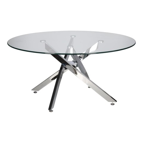 Stolik kawowy Amber 90cm transparentny/ chrom Stolik kawowy Amber 90cm transparentny/ chrom
