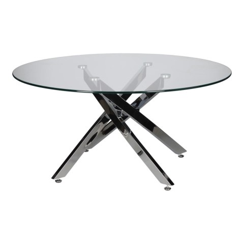 Stolik kawowy Amber 90cm transparentny/ chrom Stolik kawowy Amber 90cm transparentny/ chrom