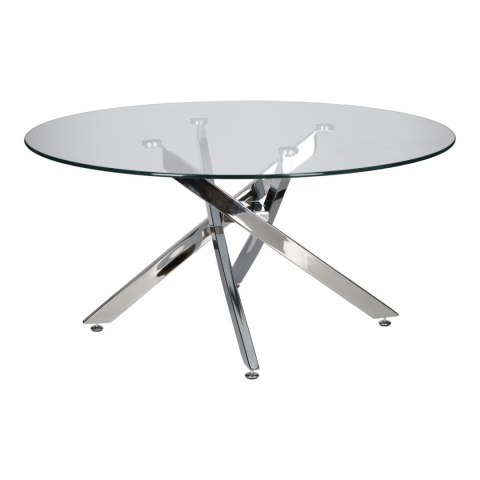 Stolik kawowy Amber 90cm transparentny/ chrom Stolik kawowy Amber 90cm transparentny/ chrom