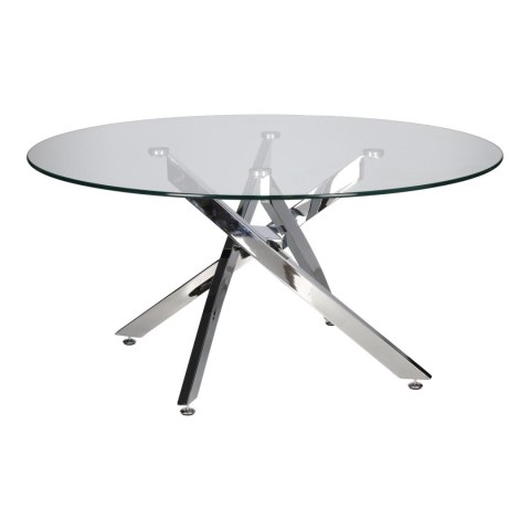Stolik kawowy Amber 90cm transparentny/ chrom Stolik kawowy Amber 90cm transparentny/ chrom