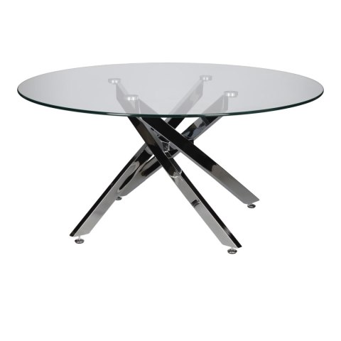 Stolik kawowy Amber 90cm transparentny/ chrom Stolik kawowy Amber 90cm transparentny/ chrom