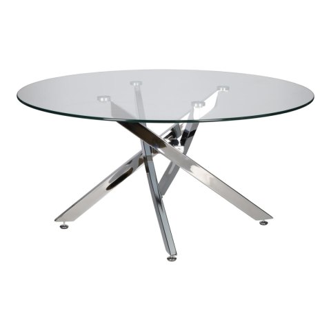 Stolik kawowy Amber 90cm transparentny/ chrom Stolik kawowy Amber 90cm transparentny/ chrom