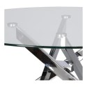 Stolik kawowy Amber 90cm transparentny/ chrom Stolik kawowy Amber 90cm transparentny/ chrom