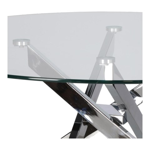 Stolik kawowy Amber 90cm transparentny/ chrom Stolik kawowy Amber 90cm transparentny/ chrom