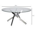 Stolik kawowy Amber 90cm transparentny/ chrom Stolik kawowy Amber 90cm transparentny/ chrom