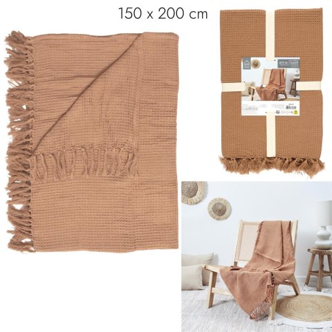 Koc/Pled Waffle ochra 150x200cm Koc/Pled Waffle ochra 150x200cm