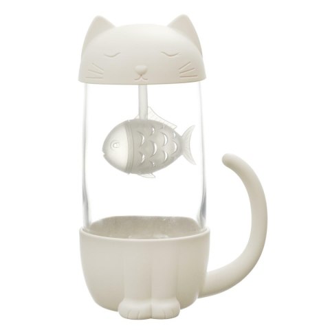 Kubek Kawaii z zaparzaczem Kotek z rybką 300ml Kubek Kawaii z zaparzaczem Kotek z rybką 300ml