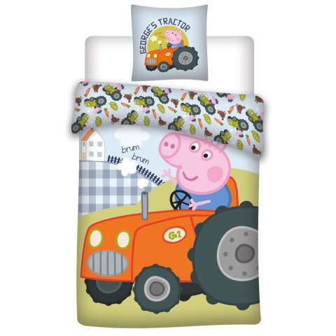 Pościel bawełna 100x135 + 40x60 Peppa George traktor Pościel bawełna 100x135 + 40x60 Peppa George traktor