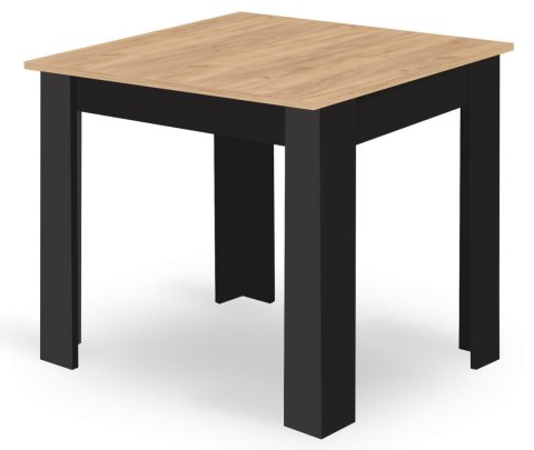 Stół NP 80x80 Artisan nogi czarne + 4 krzesła MARK czarne nogi naturalne Stół NP 80x80 Artisan nogi czarne + 4 krzesła MARK czarne nogi naturalne