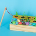 Gra drewniana montessori łowienie rybek marchewki robaczki Gra drewniana montessori łowienie rybek marchewki robaczki