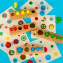 Odważniki cylindry drewniane gra układanka montessori kolorowe Odważniki cylindry drewniane gra układanka montessori kolorowe