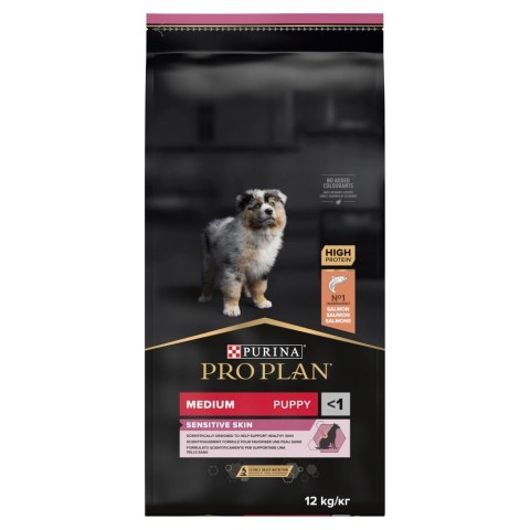 Purina Pro Plan Medium Puppy Sensitive Optiderma Łosoś I Ryż 12kg Purina Pro Plan Medium Puppy Sensitive Optiderma Łosoś I Ryż 12kg