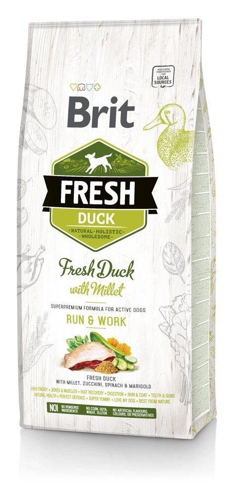 Brit Fresh Duck & Millet Adult Run & Work 12kg Brit Fresh Duck & Millet Adult Run & Work 12kg