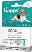 Bros Happs Herbal Krople Na Pchły I Kleszcze Dla Średnich Psów 4 Tubki Bros Happs Herbal Krople Na Pchły I Kleszcze Dla Średnich Psów 4 Tubki