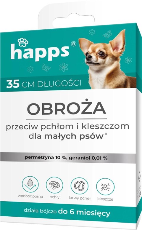 Bros Happs Obroża Przeciw Pchłom I Kleszczom Dla Małych Psów 35cm Bros Happs Obroża Przeciw Pchłom I Kleszczom Dla Małych Psów 35cm