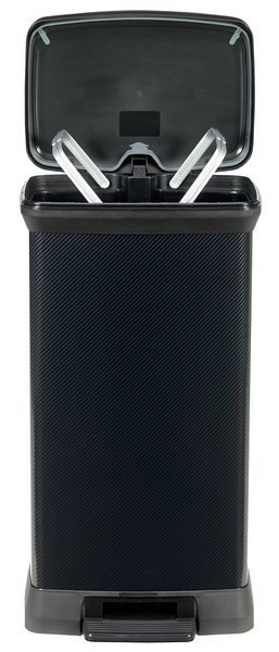 Curver Kosz Na Śmieci Z Pedałem Metalizowany Czarny 50l Curver Kosz Na Śmieci Z Pedałem Metalizowany Czarny 50l