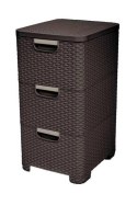 Curver Style Regał Z Szufladami Ciemny Brąz 42l Curver Style Regał Z Szufladami Ciemny Brąz 42l