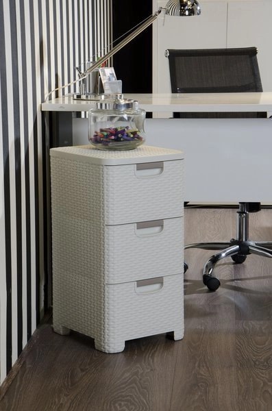 Curver Style Regał Z Szufladami Kremowy 42l Curver Style Regał Z Szufladami Kremowy 42l