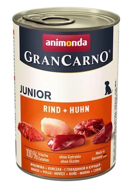 Animonda GranCarno Junior Wołowina + Kurczak 400g Animonda GranCarno Junior Wołowina + Kurczak 400g