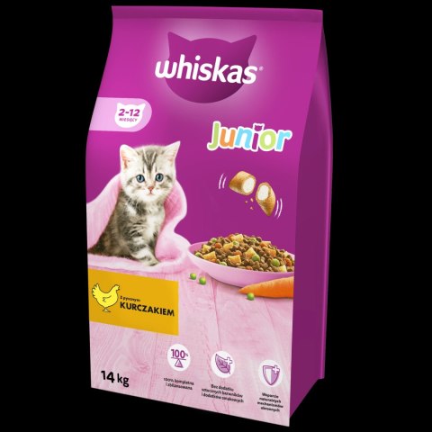 WHISKAS Karma Sucha Dla Kociąt Junior Z Kurczakiem 14kg WHISKAS Karma Sucha Dla Kociąt Junior Z Kurczakiem 14kg