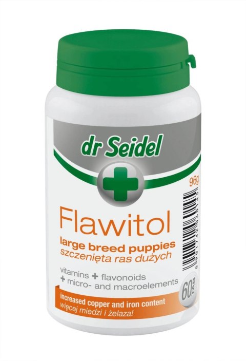 Laboratorium DermaPharm Dr Seidel Flawitol Dla Szczeniąt Ras Dużych 60 Tabletek Laboratorium DermaPharm Dr Seidel Flawitol Dla Szczeniąt Ras Dużych 60 Tabletek