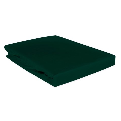 Prześcieradło satyna bawełniana z gumką zieleń butelkowa 036/140x200 Prześcieradło satyna bawełniana z gumką zieleń butelkowa 036/140x200