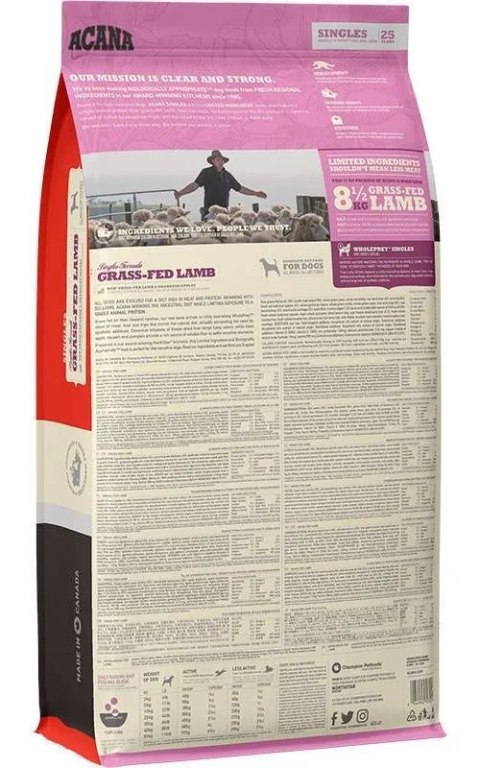 Acana Singles Grass-Fed Lamb 17kg Acana Singles Grass-Fed Lamb 17kg