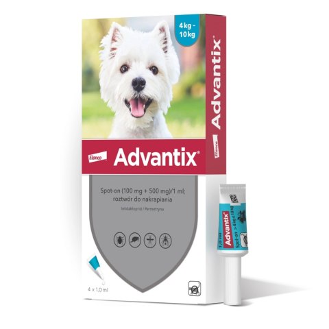 Bayer Advantix Krople Na Kleszcze I Pchły 4x1ml Bayer Advantix Krople Na Kleszcze I Pchły 4x1ml