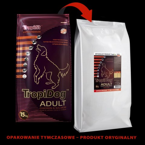 Tropidog Super Premium Adult Medium & Large Breed Kurczak I Łosoś 15kg Tropidog Super Premium Adult Medium & Large Breed Kurczak I Łosoś 15kg